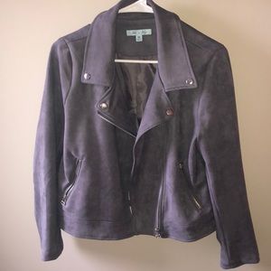 She + Sky size M grey suede jacket